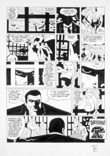 Brunô (Bruno Thielleux) - BRUNÃ” Tyler Cross Encre de chine pour la planche 31 de l‘album…