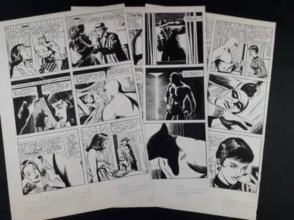 Cambiotti, Casabianca | Uomo Mascherato - Cambiotti, Casabianca - 3x Tavole Originali "Avventure Americane: Un Detective Dilettante" - Page volante - Exemplaire unique - (1972) | Catawiki