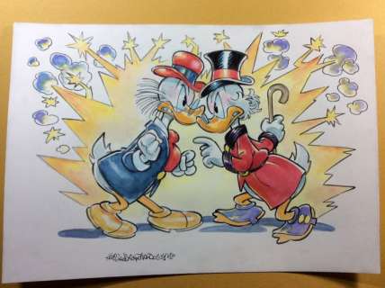 Alessandro Gottardo | Donald Duck - A. Gottardo - original artwork â€œSfida senza regoleâ€ - Page volante - Exemplaire unique - (2021) | Catawiki