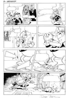 Formaat: Ca. 41 X 60 Cm. - Gesigneerd | Jippes, Daan - Originele pagina - Donald Duck - D 2009-140 - Archivist Donald - (2009) | Catawiki