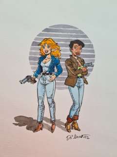 Di Sano, Bruno | Di Sano, Bruno - Dessin original couleur - Rubine et Vicky - (2021) | Catawiki
