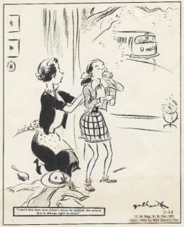 18: Galbraith Side Glances daily original comic art