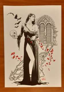 Luca Raimondo | L. Raimondo - original artwork "Sexy Morticia Addams" - Page volante - Exemplaire unique | Catawiki
