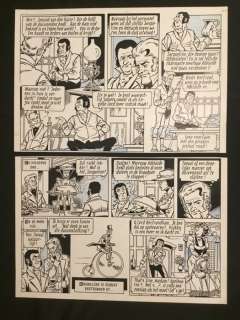 Willy Vandersteen | Robert en Bertrand 5 - Originele pagina (p.11) - De rode herberg - Page volante - (1973/1974) | Catawiki