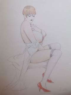 Leone Frollo | Leone Frollo - Illustrazione originale a matita - Firmata - Page volante - Exemplaire unique | Catawiki