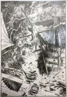 Milo Manara | Milo Manara - Original Splash Page - "Il Vascello Fantasma" cm 25x35 - Page volante - Exemplaire unique - (1970) | Catawiki