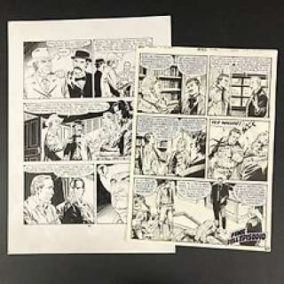 Civitelli, Maurizio Dotti - Tex n° 394 e n° 640 - "Una pallottola per il Presidente" e "L‘isola delle Nebbie" - Page volante - Exemplaire unique - (1993/2014)