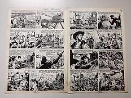 Raymond Cazanave | Cazanave, Raymond - 2 x originele pagina ’Le capitaine fantôme’ - (1940) | Catawiki