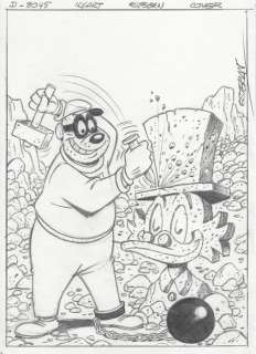 Esteban | Esteban - Original Coversketch - Scrooge McDuck & The Beagle Boys - Size: 23 x 31,5 cm. | Catawiki
