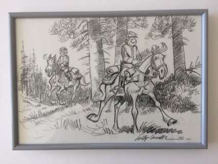 Lambil, Willy | Lambil, Willy - Dessin original - Les Tuniques bleues - (1996) | Catawiki
