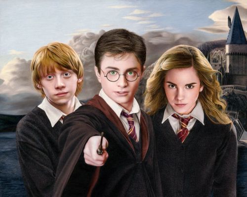 More Art - Harry Potter, Ron Weasley, and Hermione Granger