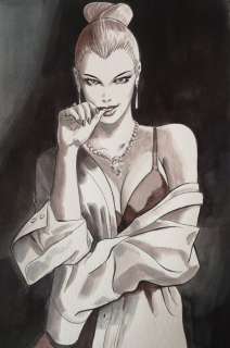 Giuseppe Candita | Diabolik - G. Candita - original artwork " Eva Kant - nella camicia di Diabolik " - Page volante - Exemplaire unique (2021) | Catawiki