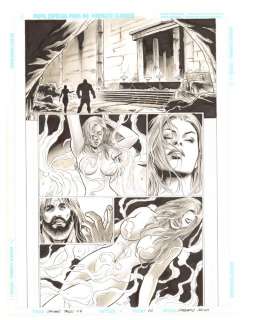 Fabiano Neves - savage tales #6 p. 3 - hercules annd naked chick ink wash - 2008