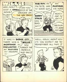 Leonard Sansone | Sansone - WILLIE, Daily Strip (02/16/1949) NO RESERVE! | Russ Cochran
