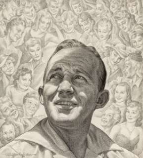 Ernest Hamlin Baker (American, 1889-1975)
 Bing Crosby, Time magazine cover, April 7, 1941
 Pencil on paper
 10.25 x 9.2...