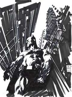 Ramon Bachs, official DC artist - Batman, Batman In The City - DC - Original drawing by Ramon Bachs - 30 x 21 cm - Signed - DC Artist