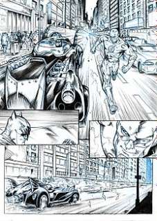 Domenech, Sergi - Batman & The Flash: Justice League - Original Page - Sergi Domenech Signed (Back) - Original Art