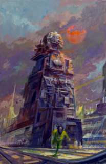  - Paul Lehr (American, 1930-1998)
 Stepfather Bank book dust jacket preliminary, 1987
 Acrylic on board
 8.5 x 5.5 in. (im...