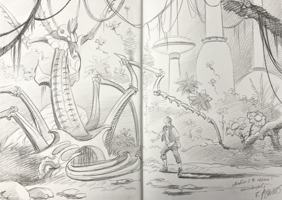 AUTOUR DE L’HÉRITAGE D’EMILIE ARTBOOK - DÉDICACÉ PAR FLORENCE MAGNIN "ATTENTION A LA REVEUSE!" | Pulp’s