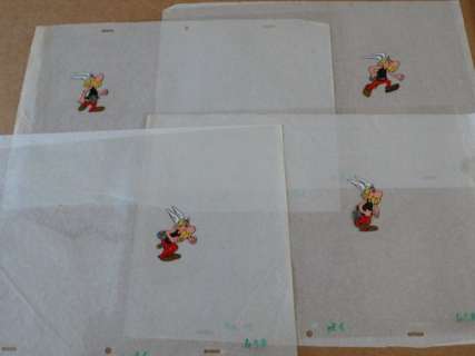 Uderzo | Asterix - 2 Cellulo Astérix Ã  la foire de Paris Studio Idéfix Année 70’ - Page volante - Exemplaire unique - (1970/1970) | Catawiki