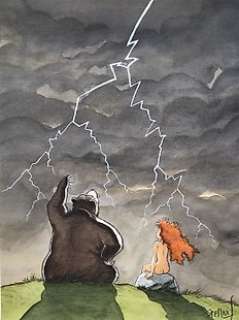 Sternis, Philippe | Sternis, Philippe - Dessin original couleur - Pyrénée - L’Éclair - (2005) | Catawiki