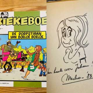 Merho | Kiekeboe 3 - De dorpstiran van Boeloe Boele - met originele tekening van Merho - Broché - EO - (1979) | Catawiki