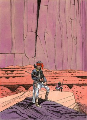 Blutch | Sur la Piste de Blueberry – Illustration originale de la couverture de Nez Cassé | Galerie Barbier