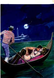 Pino Dangelico | Le Sexy Operette n. 6 - Pino Dangelico - Original Cover "Notte a Venezia" - Page volante - Exemplaire unique - (1975) | Catawiki