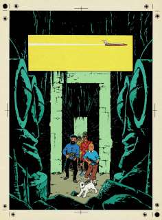 Hergé (Studios) | Tintin, Vol 714 pour Sydney, bleu de coloriage et son film noir pour la couverture de l’album. | Septimus