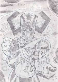 Julian Jordan | Julian Jordan - Donald Duck inspired by Silver Surfer & Galactus - Original Preliminary Sketch Size: 42 x 30 cm A3 | Catawiki