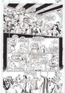 Gerry Acerno, Tom Raney - forgotten realms annual comic book #1 p. 55 - tons of characters in bar - 1991
