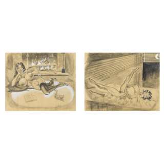 A pair of Russ Meyer ’Bustoon’ illustrations | Bonhams
