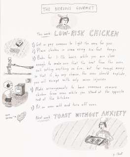 (NEW YORKER) ROZ CHAST (1954 - ) The Nervous Gourmet: Low-risk Chicken. | Swann Galleries