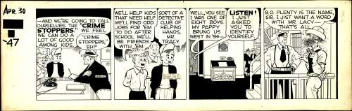 Gould - "CRIME STOPPERS", DICK TRACY, Daily Strip (04/30/1947) | Russ Cochran