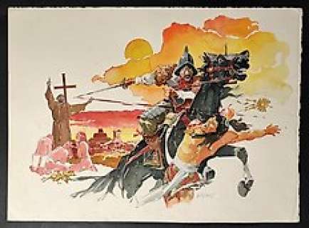 Giovanni Ticci | Per l’oro nel Sangue con la Spada e la Croce - Giovanni Ticci - illustrazione originale - Page volante - Exemplaire unique - (2008) | Catawiki