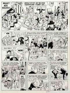 Schwartz Olivier | Â«SpirouÂ» Encre de Chine pour la planche 37 de Â«Le Groom | Tessier Sarrou