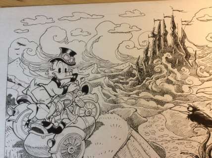 Alessandro Gottardo | Donald Duck - â€œIl castello della baronessa neraâ€ - Page volante - Exemplaire unique - (2020/2020) | Catawiki