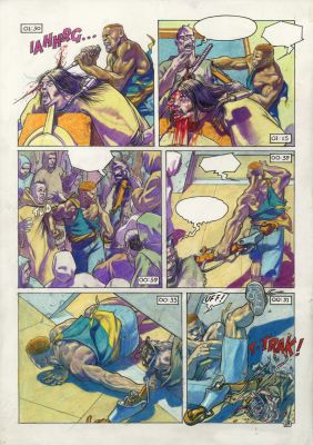 Tanino Liberatore | Planche originale 28 de Ranxerox 3. Amen ! | Galerie Barbier