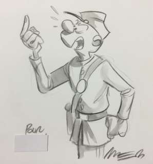 Munuera | Munuera, José Luis - Dessin original dédicacé - Les Tuniques bleues - Blutch | Catawiki