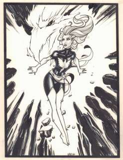 Oliver Nome - Dark Phoenix with Background Commission - 2008 Signed