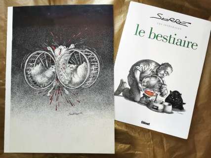 Serre, Claude | Serre, Claude - Dessin original - Zoo au logis / Le Bestiaire - Roue Ã  hamster - (1986) | Catawiki