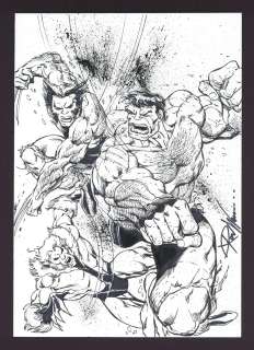 Hulk vs. Wolverine vs. Sabretooth Sketch by Ron Williams | mycomicshop.com