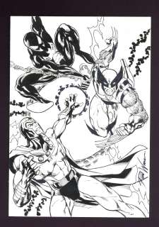 Spider-Man and Wolverine vs. Magneto Sketch by Ron Williams | mycomicshop.com