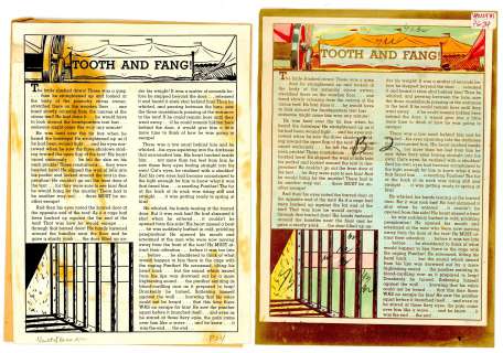 TOOTH AND FANG!, VAULT OF HORROR #12, 1 Pg. Text Story, SP & Proof (1950) | Russ Cochran