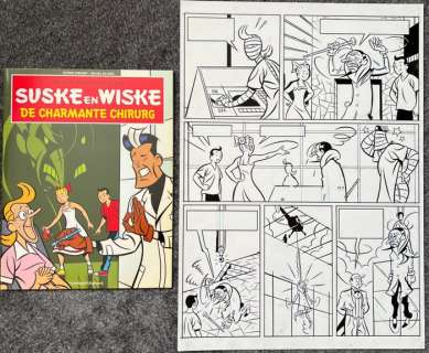 Michiel de Jong | Suske en Wiske - Originele pagina in inkt door Michiel de Jong - SOS Kinderdorpen - De charmante chirurg - Page volante - (2016) | Catawiki
