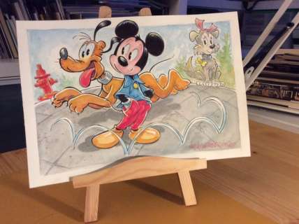 Alessandro Gottardo | Mickey Mouse - â€œSaltelli di gioiaâ€ - Page volante (2021) | Catawiki