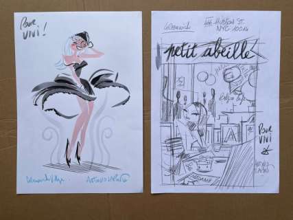 Lapone, Antonio | Lapone, Antonio - 2x Dessin original - Greenwitch Village | Catawiki