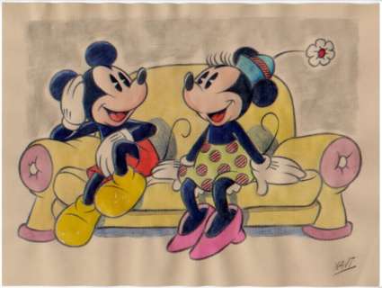 Xavi (Xavier Vives Mateu) | Mickey Mouse - Dibujo original - MICKEY and MINNIE having a talk - XAVI - (2022) | Catawiki