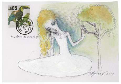 Hand-Drawn Color Illustration "tree my friend." | Mandarake (Big Web)