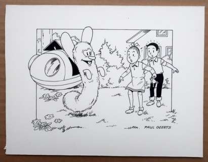 Paul Geerts | Suske en Wiske - Originele tekening - "De minilotten van Kokonera" - Page volante | Catawiki